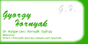 gyorgy hornyak business card